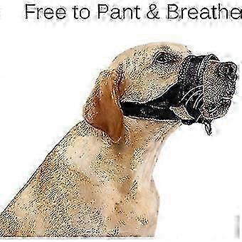 Nylon Anti-bit, Anti-bark, Anti-chew, Adjustable Ring (xl, Black)-Yvan Soft Dog Muzzle,