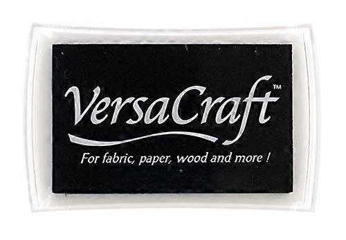 Ægte sort farvet blæk stempel pad | Scrapbog Fabric Water-baserede Versacraft