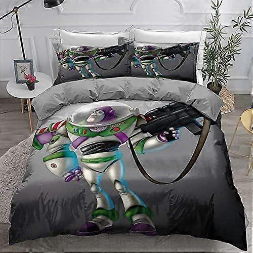 3 Pieces Super Soft Duvet Cover with Zipper Toy Story, 100 Percent Microfiber Bedding Sets Duvet Cover with 2 Pillowcases 140x200cm