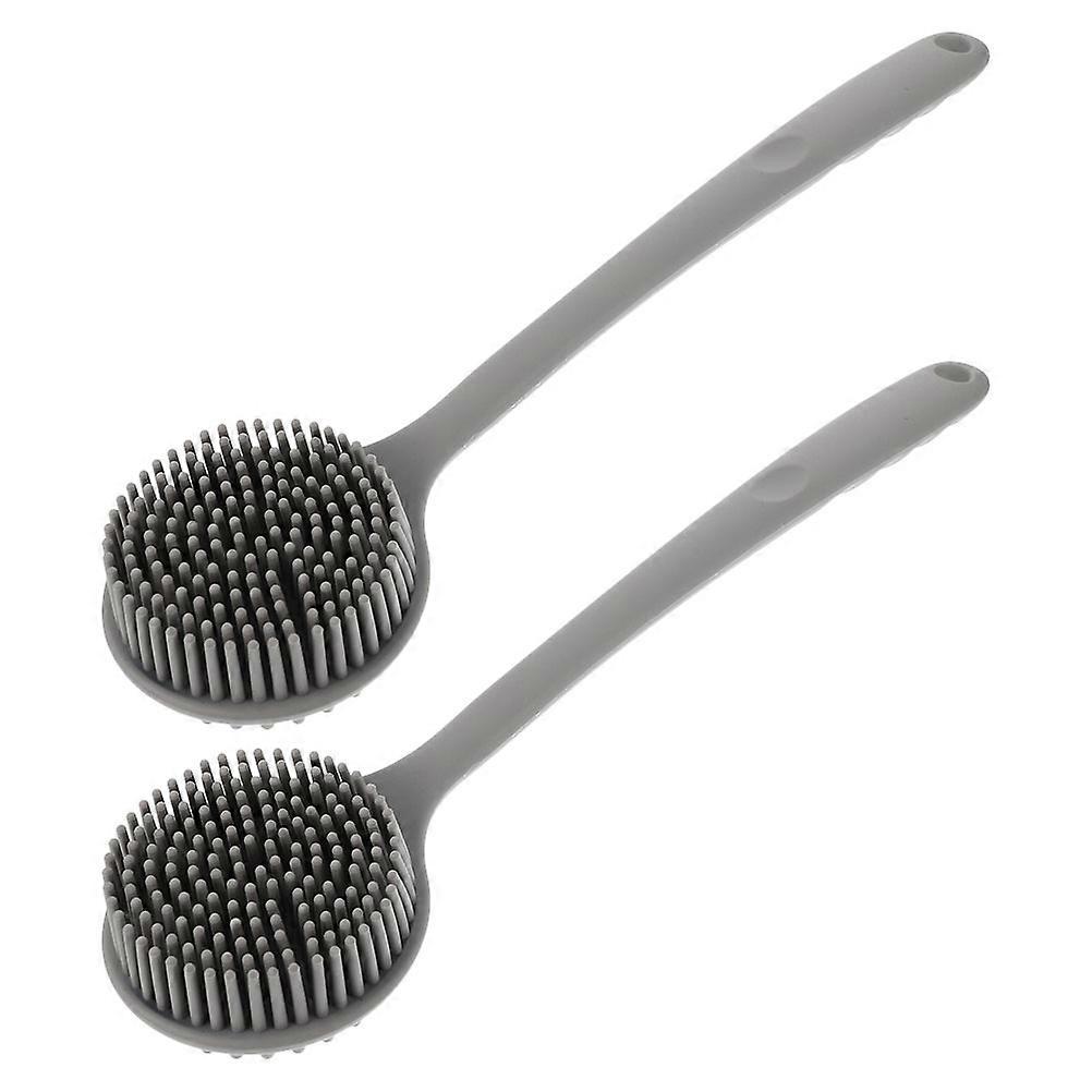 Long Handle Silicone Back Scrubber for Shower for Body Exfoliating 8Pcs