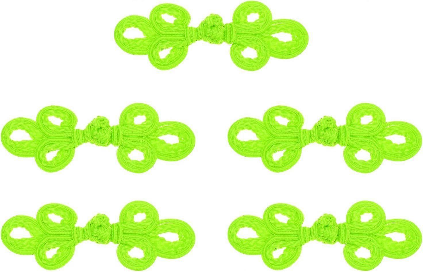 10pcs Chinese Buttons: Handmade Cheongsam Chinese Knot Buttons - Three-Leaf Toggle Closure - For Spring And Summer Wear - Cheongsam Accessory