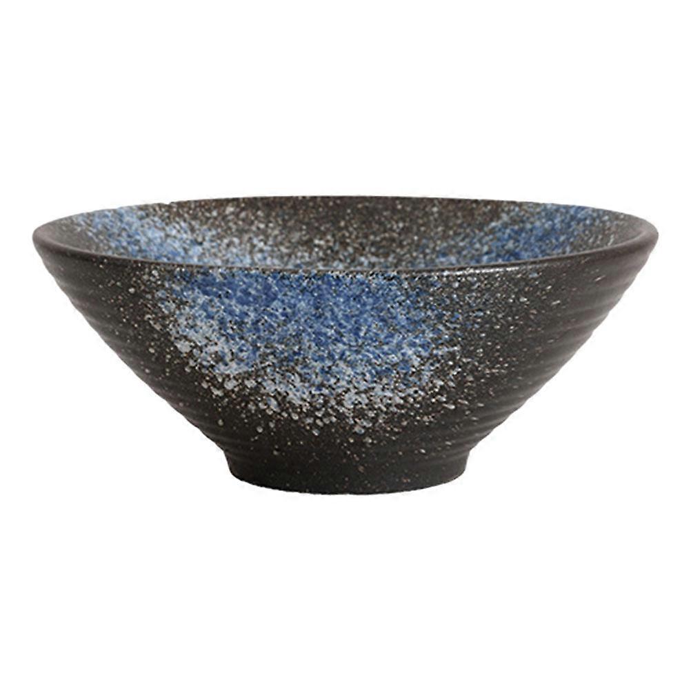 Household Tableware Ceramic Bowl for Noodle Serving 1Pcs Blue