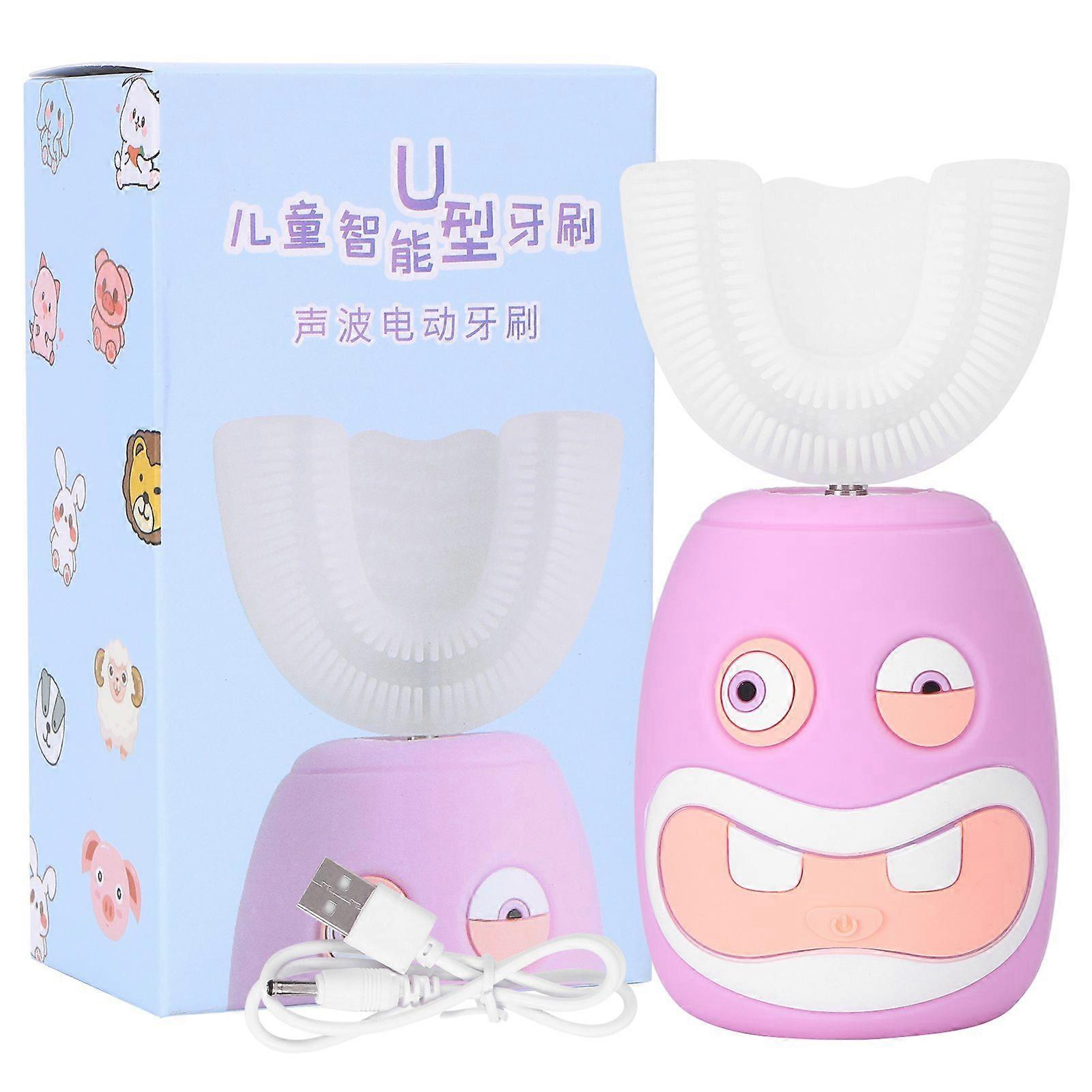 U?Shaped Head Toothbrush Cartoon Children Automatic Sonic Electronic Toothbrush