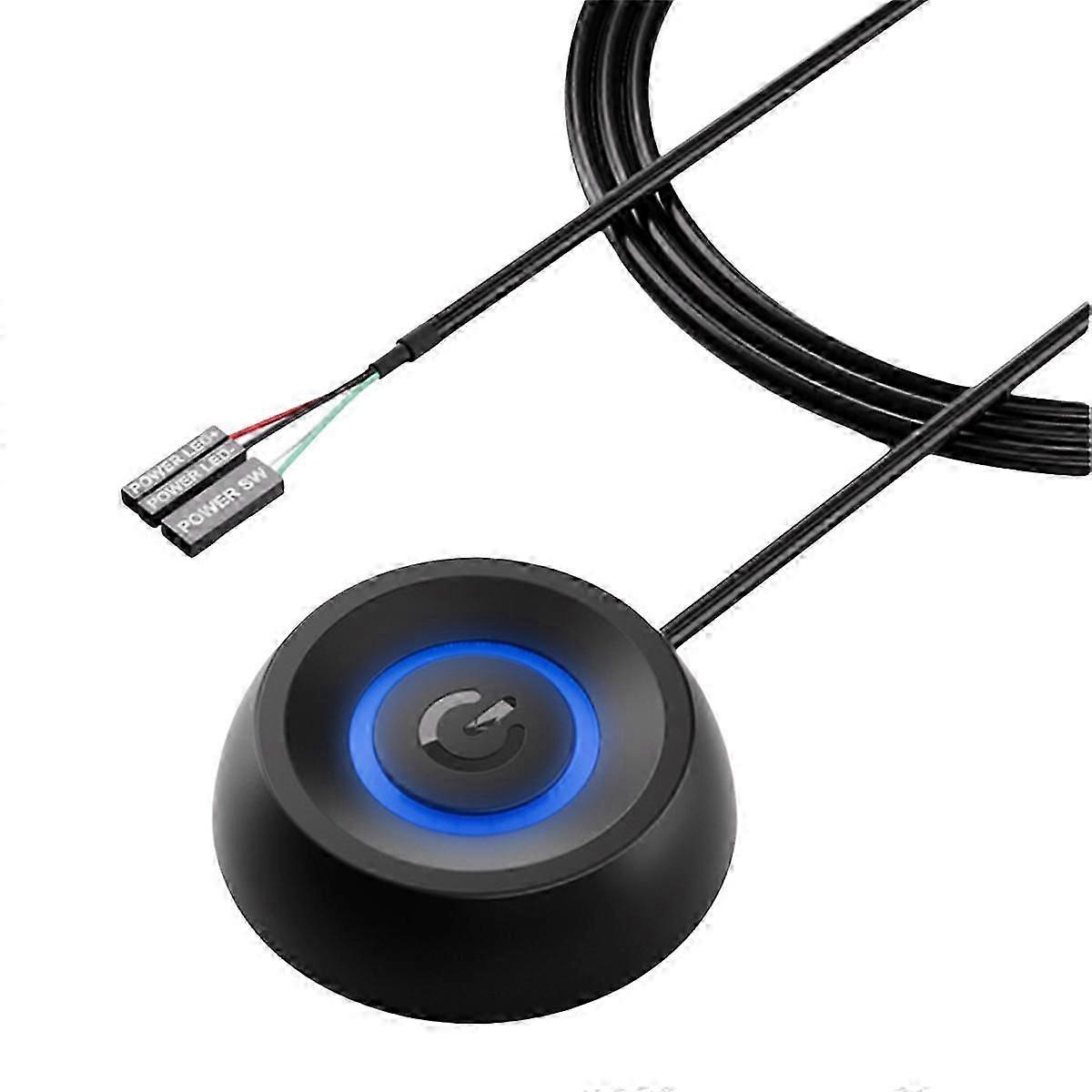 2m LED Power Switch Extension Cable External PC Computer Motherboard Start Button on/Off Control fo