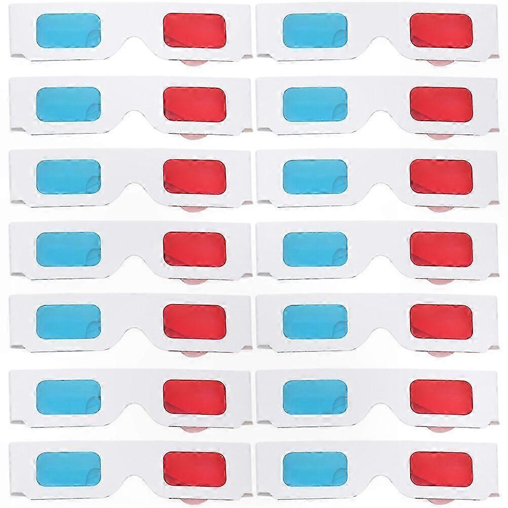 100 Pieces Universal 3D Cardboard Glasses for Anaglyph Paper and 3D Movie Viewing