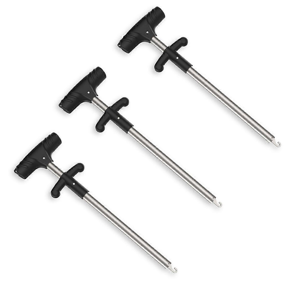 Portable T-type hook remover, aluminum alloy hook remover silver