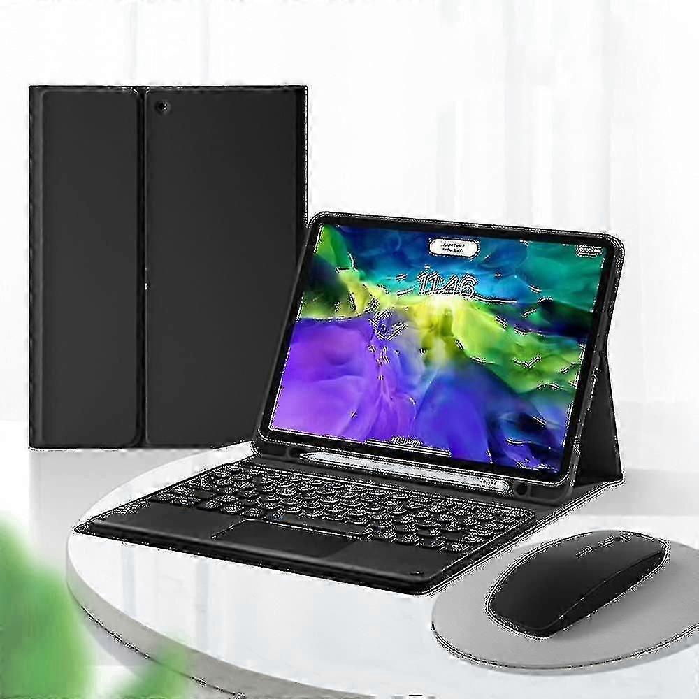 Ipad 6th 5th Generation Air 2 Pro 9.7 Color Touch Keyboard Case With Bluetooth Mouse Cute Ro Key Touchpad Detachable Trackpad Keyboard Ipad 6 Ipad