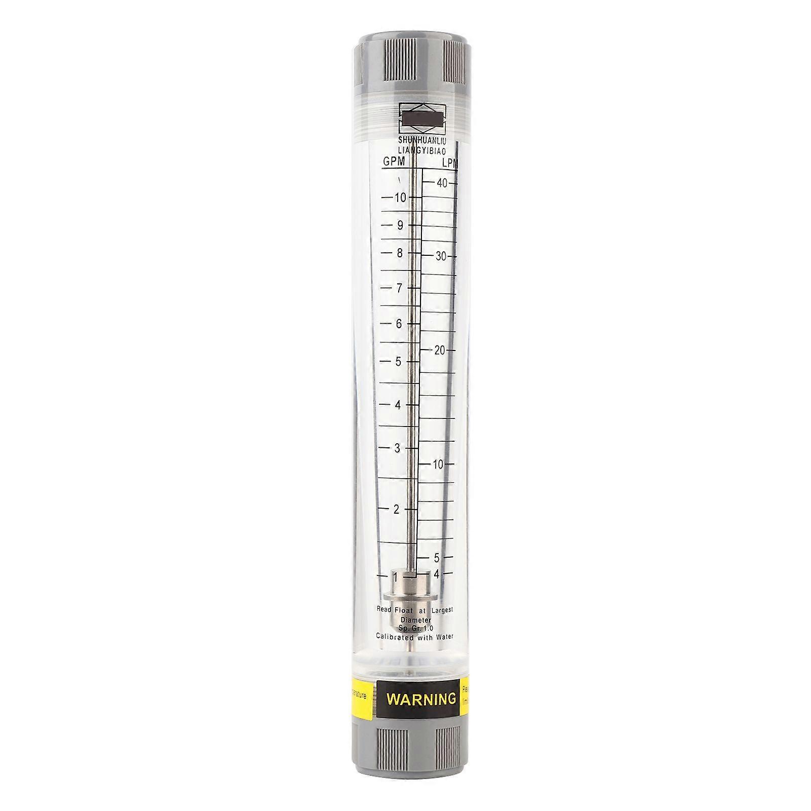 LZM-20G 1-10GPM Acrylic Plexiglass Tube Type Liquid Flowmeter Flow Meter for Female G3/4in
