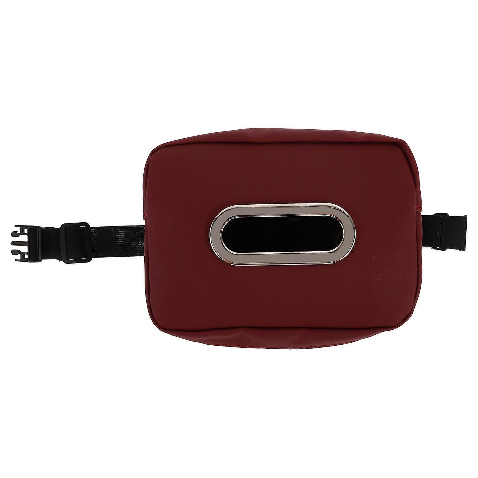 Car Tissue Holder PU with Elastic Band for Vehicle Use Black