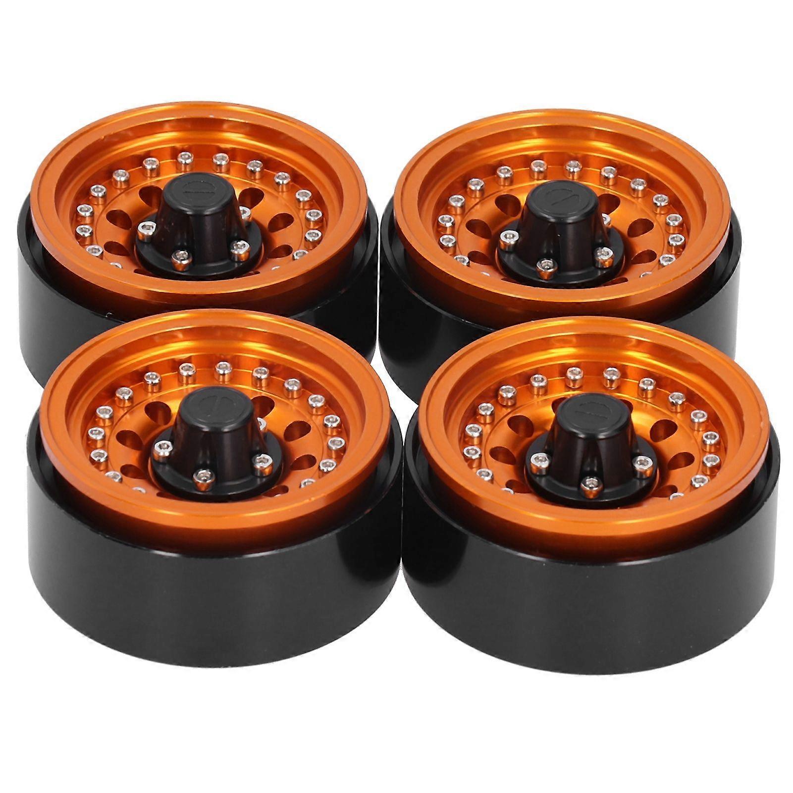 4pcs 1.9in Metal Wheel Hub Retro Climbing Car Simulation CNC for 1/10 RC Car Accessory