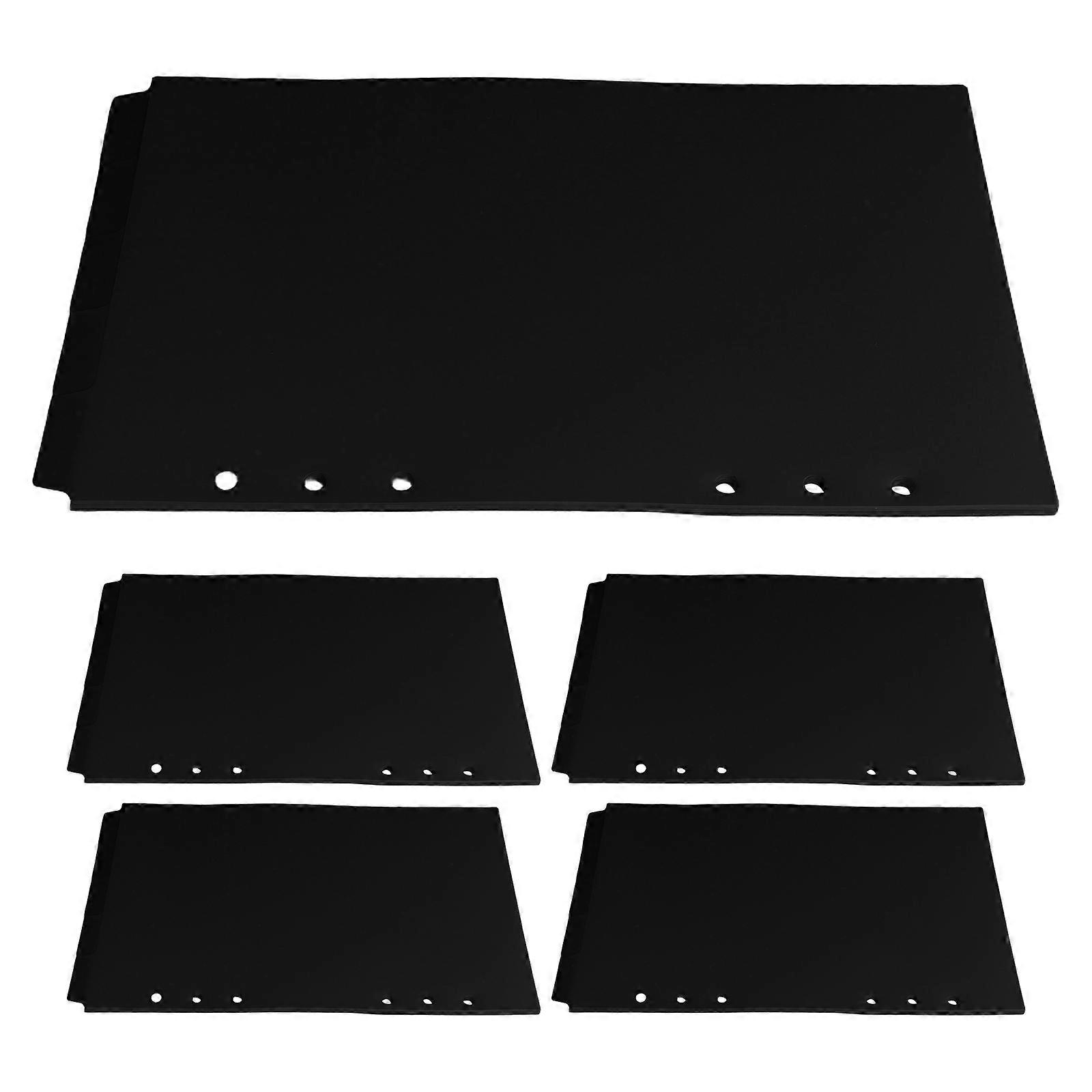 50Pcs Black Notebook Dividers for Daily Use with Removable Tabs