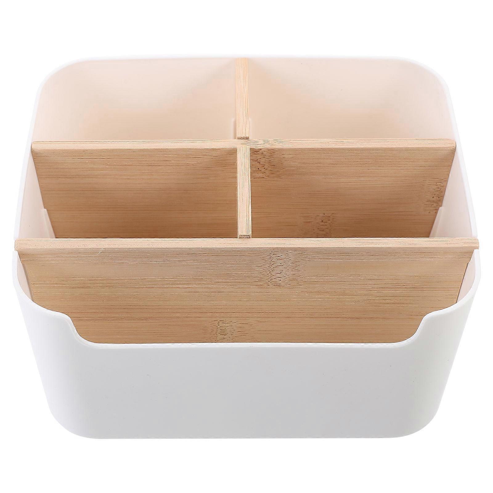 PP Bamboo Storage Container Practical Organizer for Home 2Pcs Box