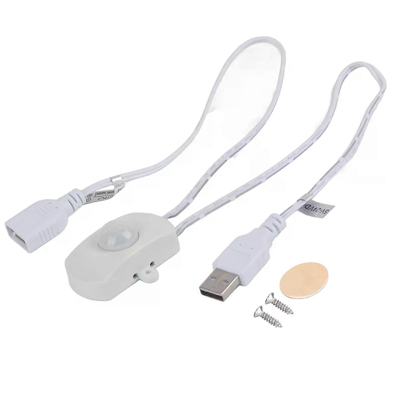 2A 5-24V Mini PIR Motion Sensor Auto Switch USB Interface for LED Strip Light Home Security Energy Saving Light