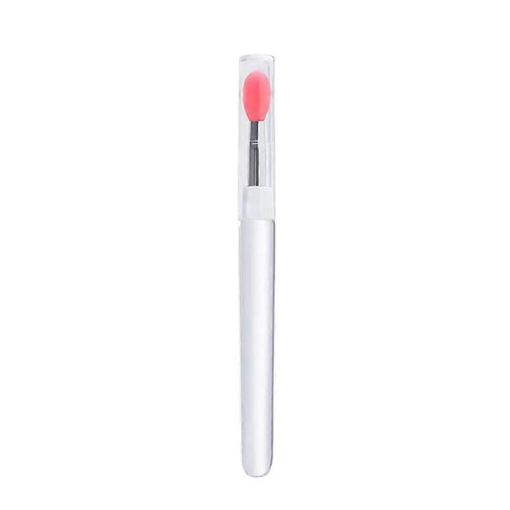 Portable Silicone Lip Brush with Lid Multifunctional Makeup Tool for Lips Eyeshadow Cream Soft Travel Friendly