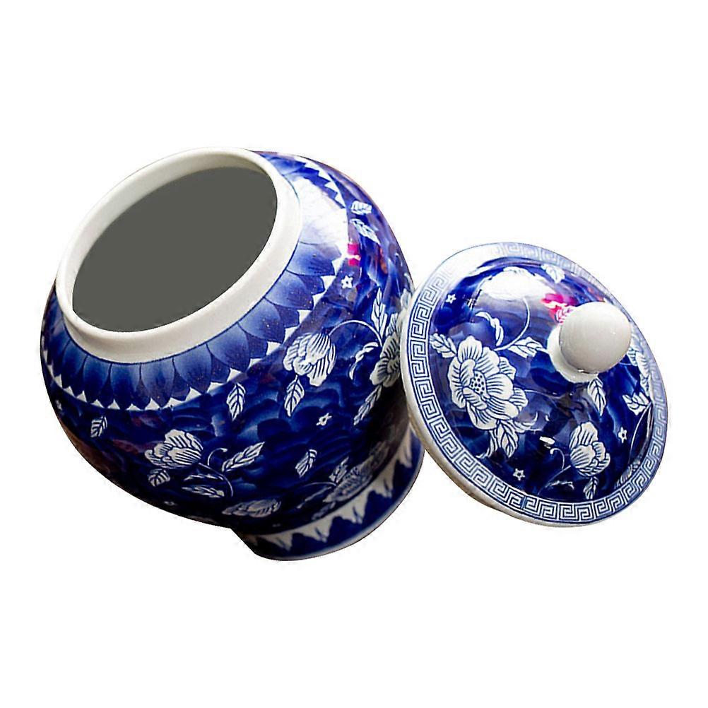 Airtight Tea Canister Multi-Function Storage Canister Kitchen Use Porcelain Sealing 1Pcs