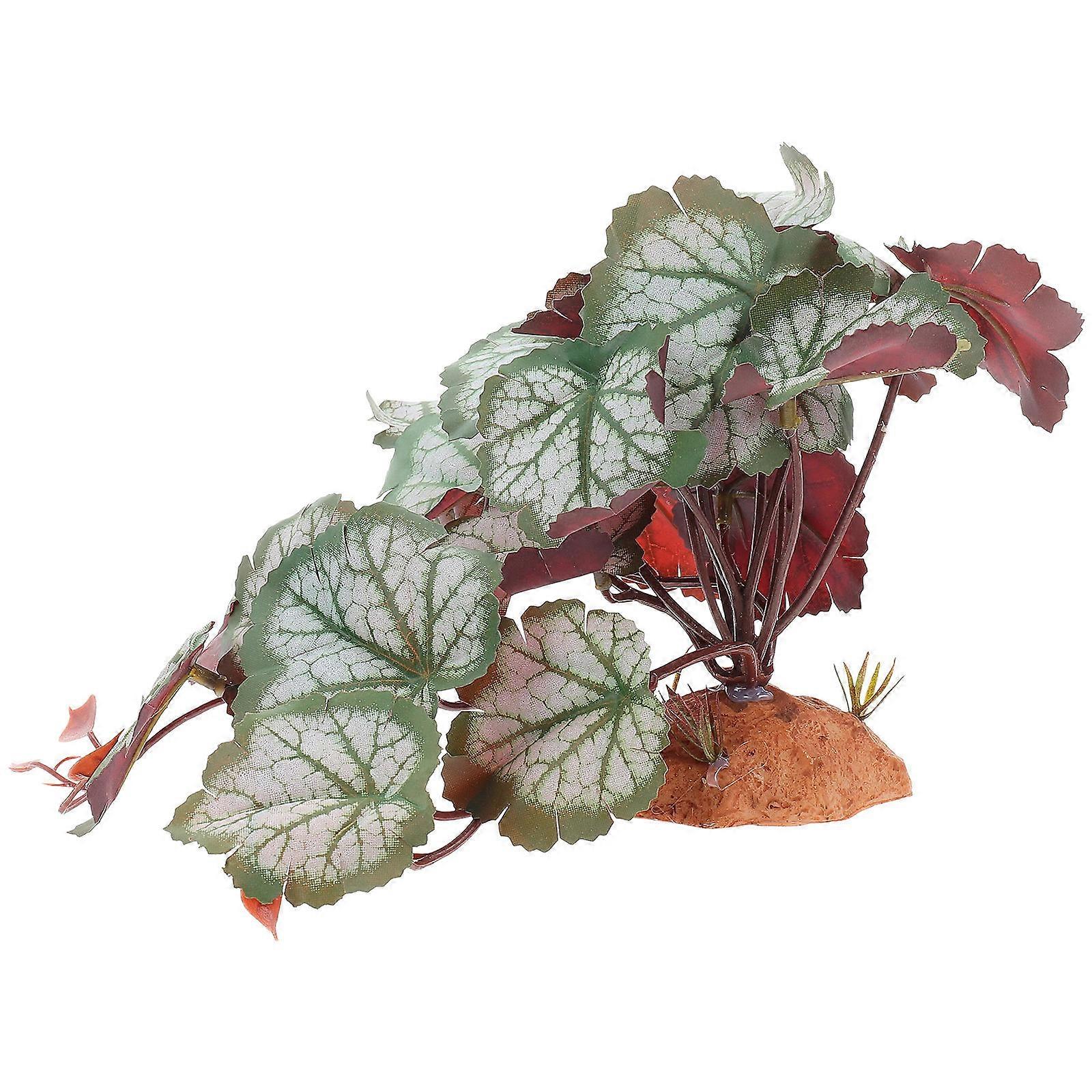 Reptile Decor Artificial Plant 7X6X14CM Hiding Spot 1Pack
