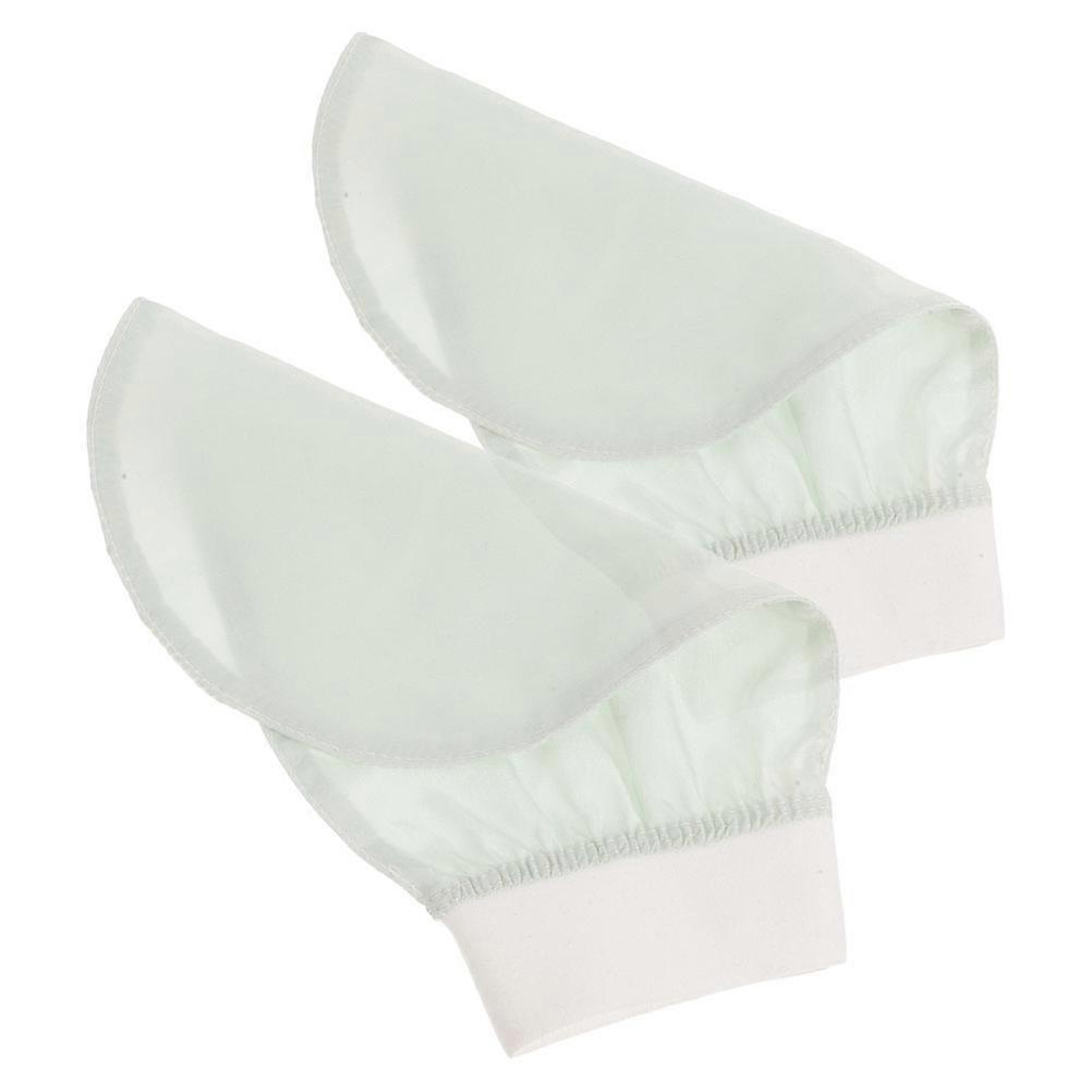Silk Exfoliating Mitts for Bath with Mud Scrubbing Design 2Pcs Green