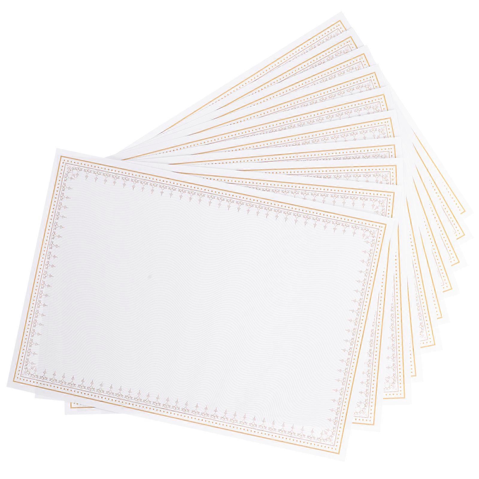 Printable Blank Certificate Paper for Office Use 40Pcs White Sheets