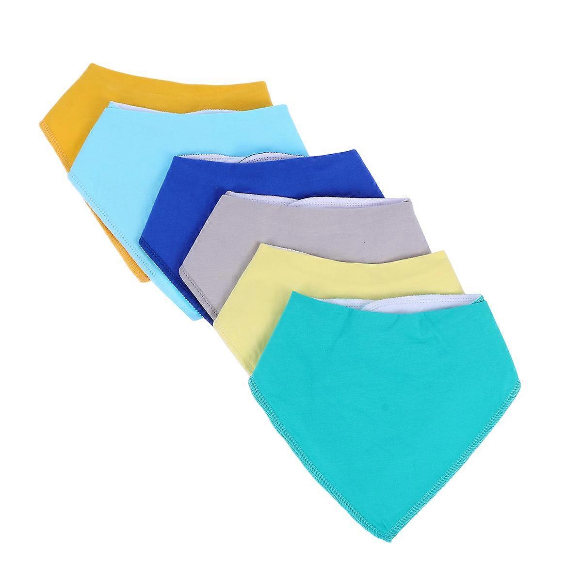 Newborn Bibs Baby Bandana Bibs for Absorbent Use 6Pcs Cotton with Assorted Color