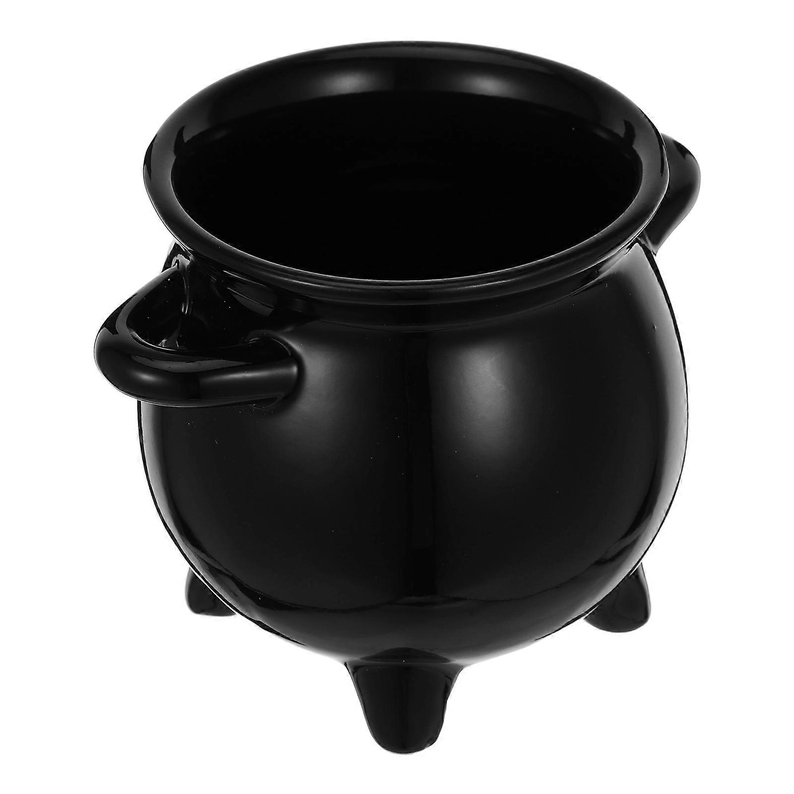 Halloween Candy Jar Ceramic Cauldron for Storage 5Pcs Witch Pot