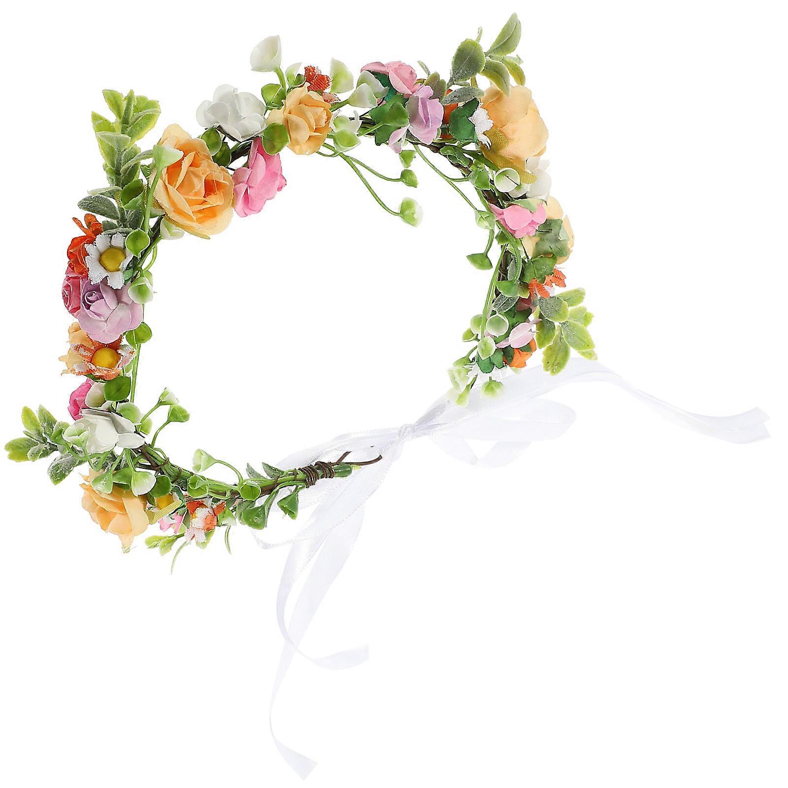 Flower Crown Flower Headwear for Decoration Use in Multi Color Materials