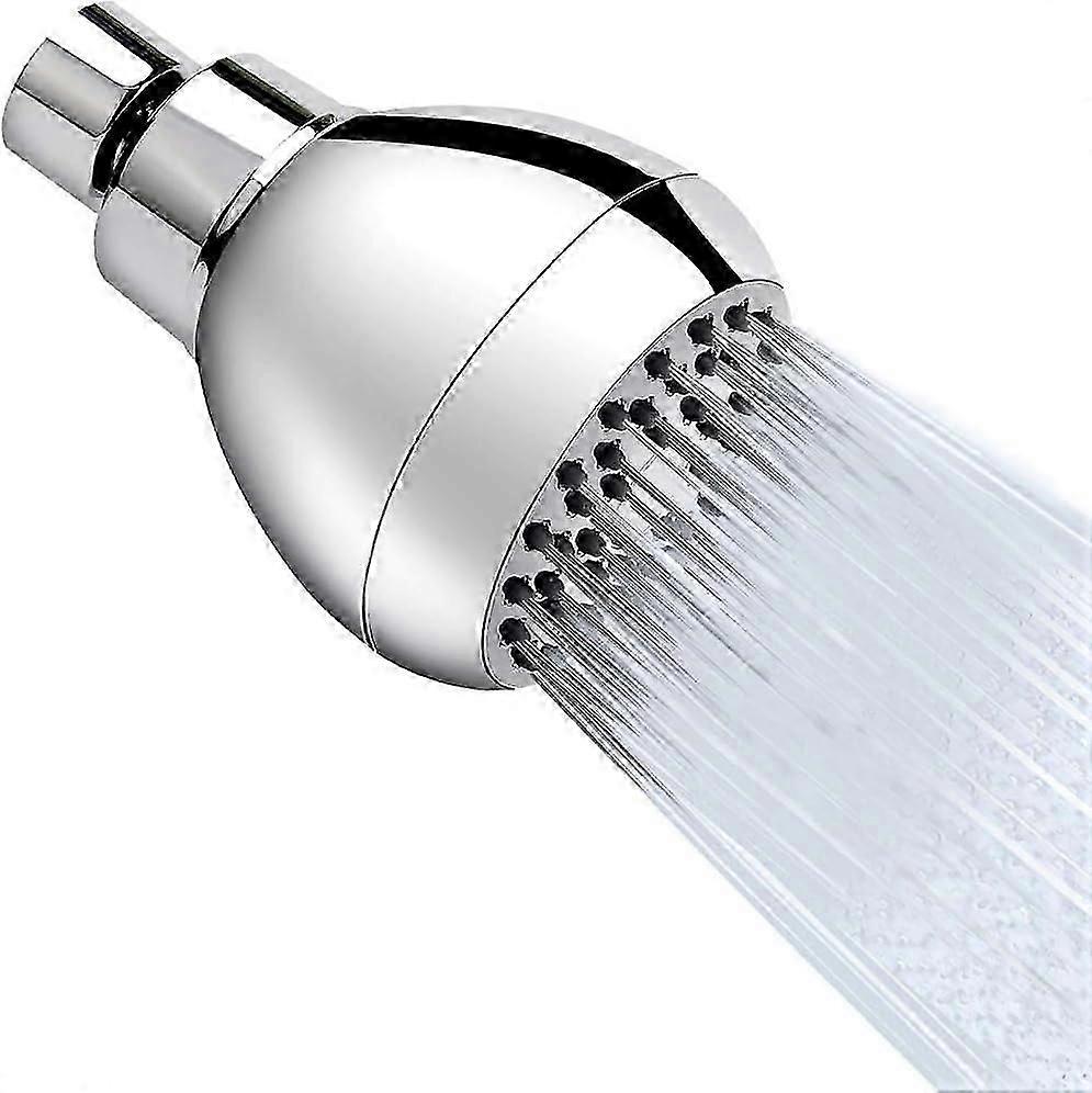 High Pressure Shower Head 3 Inches Anti-clog Anti-leak Fixed Showerhead Chrome with Adjustable Swivel Brass Ball Joint