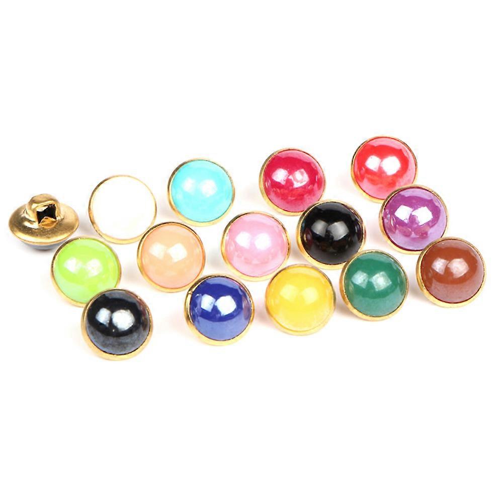 Pearl Buttons Small Pearl Dome Copper Base Buttons for Crafting 240Pcs