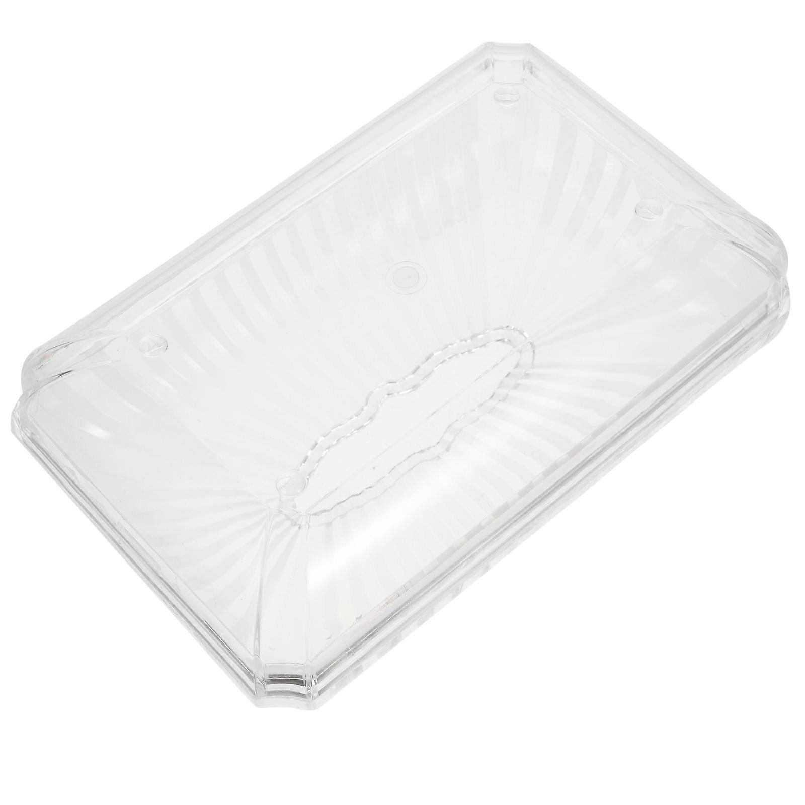 Clear Acrylic Tissue Box for Storing 4Pcs Modern Style Dispenser Holder