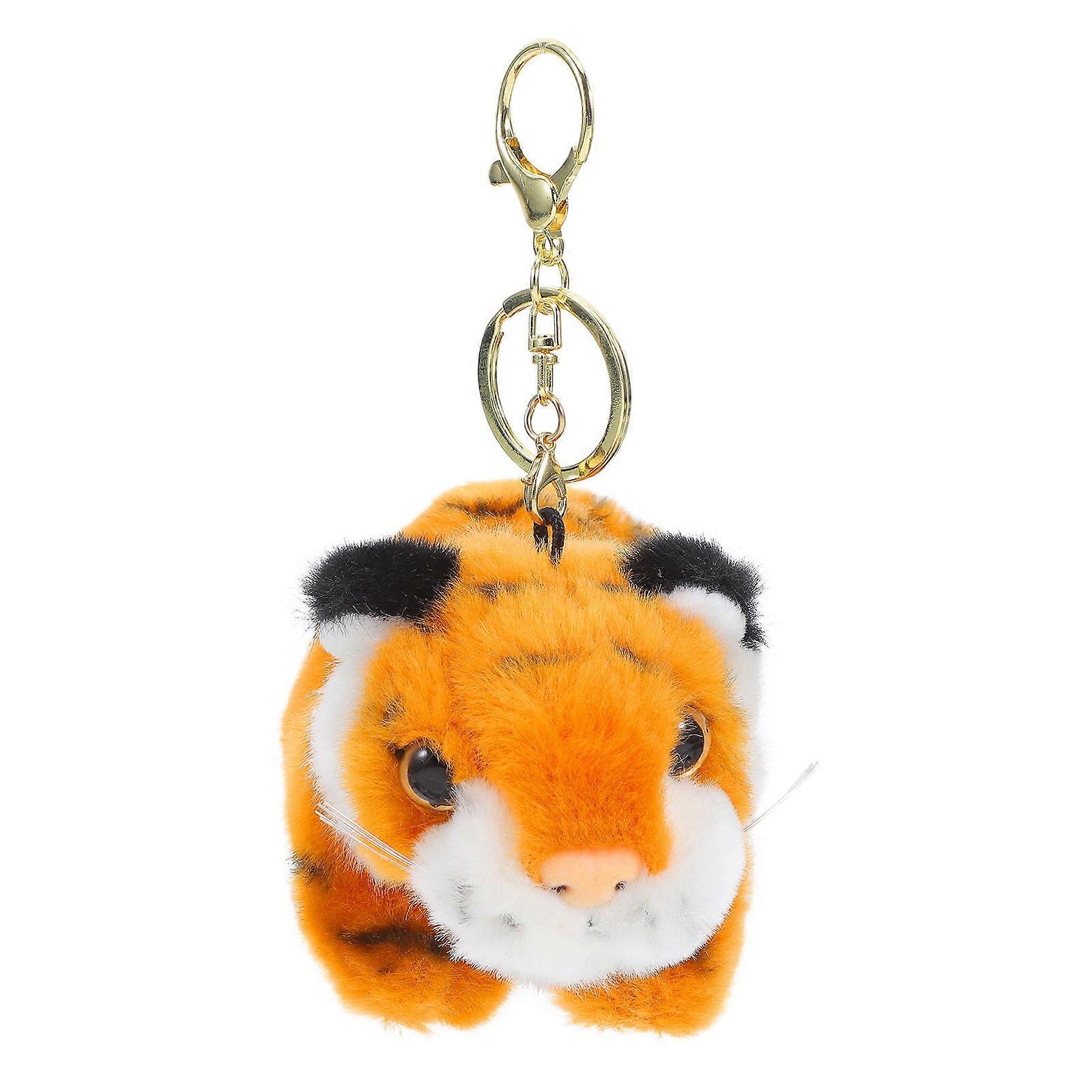 Kids Plush Keychain Pendant Soft Yellow Bag Charm 3Pcs Set