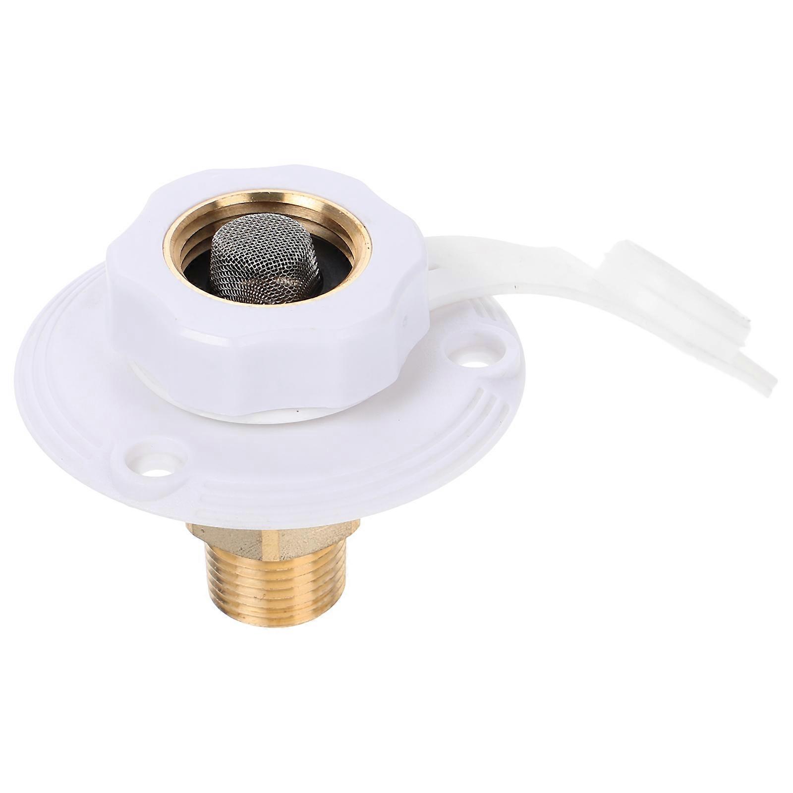 Camper Water Inlet Brass Adapter with Check Valve for Rv 4Sets Flange Type