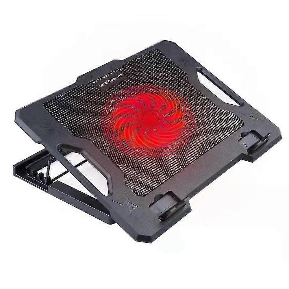 S100 Height Adjustable Notebook Gaming Fan Cooler Desktop Laptop Stand Cooling Pad - Red Light