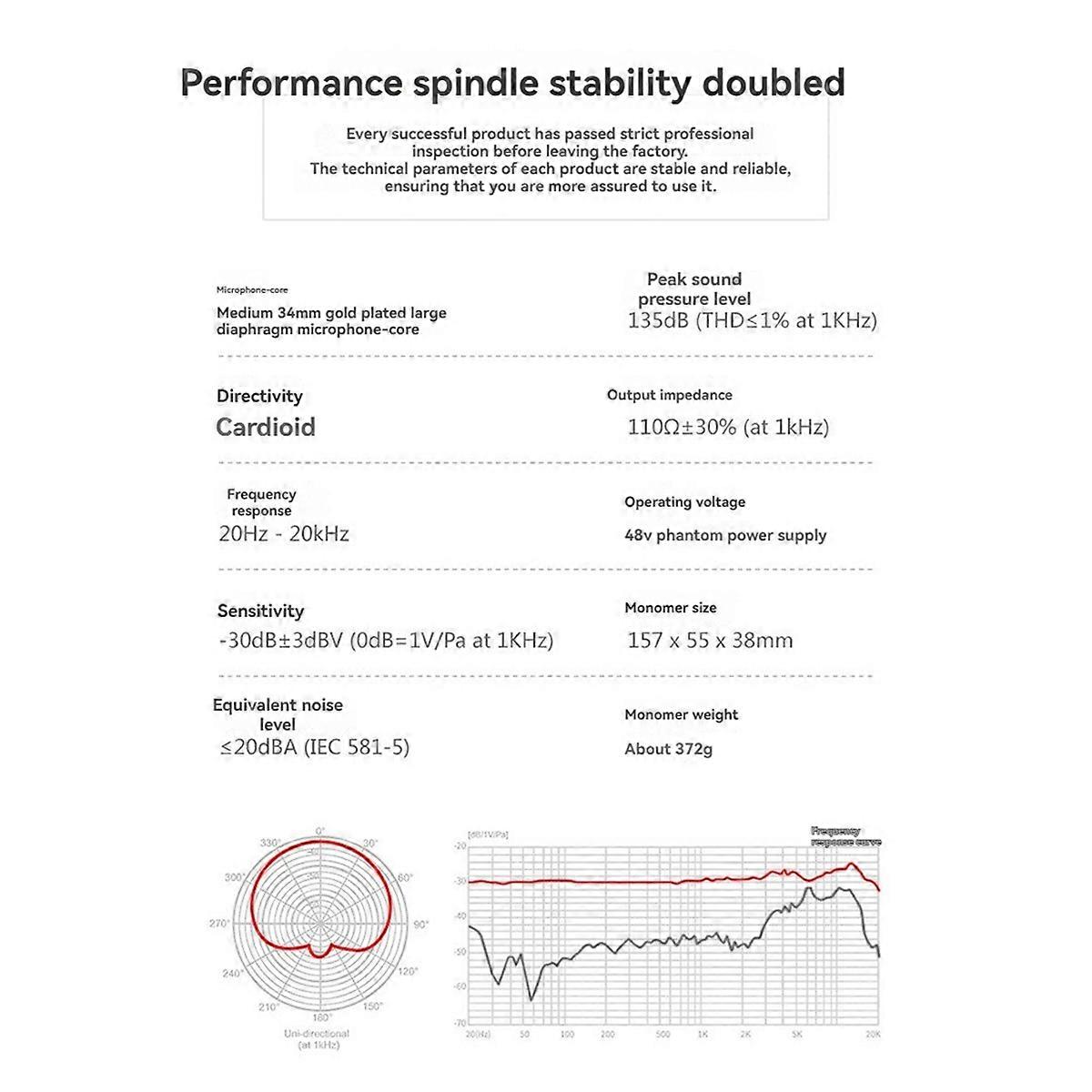 Professional Recording Microphone with Shock Mount and Filter