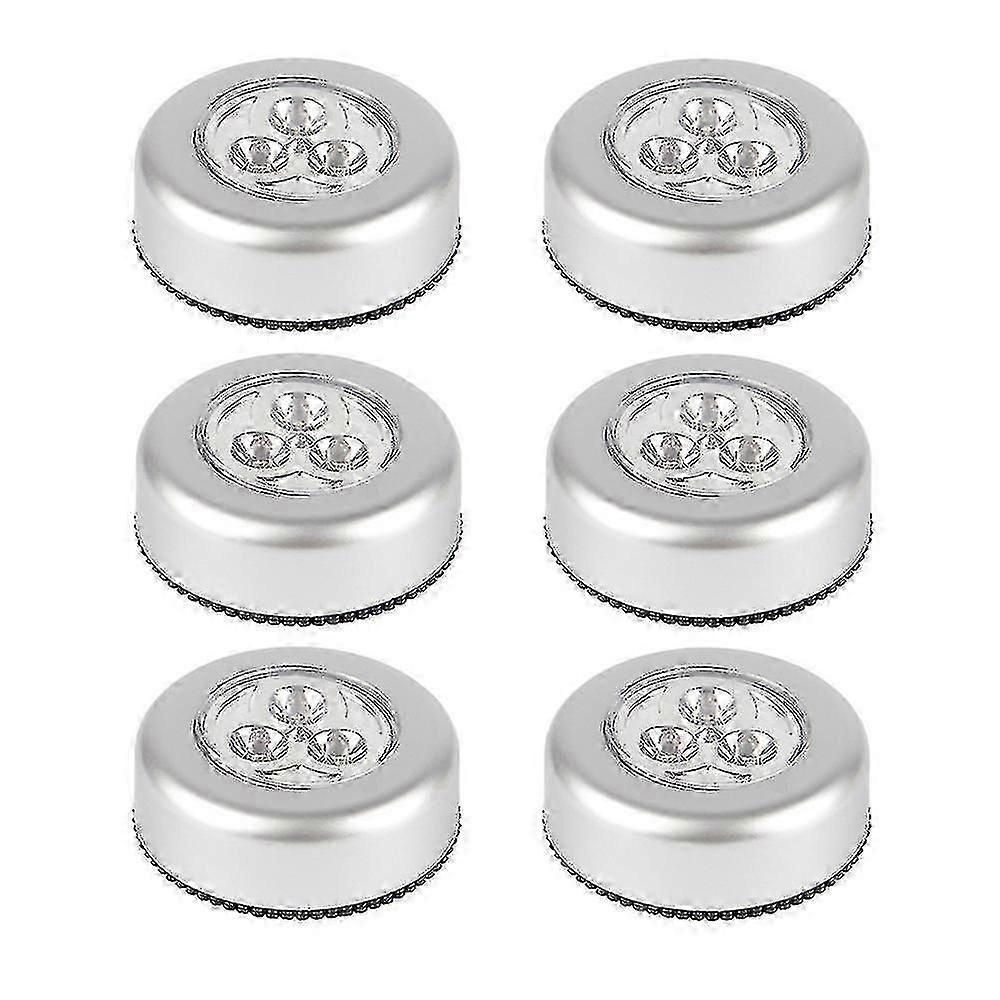 6 Pack Tap Lights Battery-powered Wireless Touch Night Lights Stick Tap Touch Lamp Stick-on Push Lig