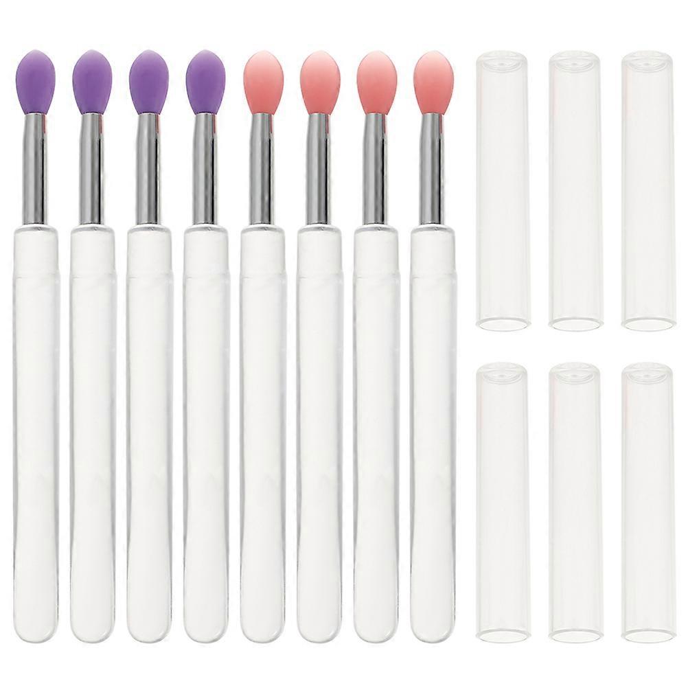 Lip Mask Brush Silicone Applicators with Caps 24Pcs for Makeup Use