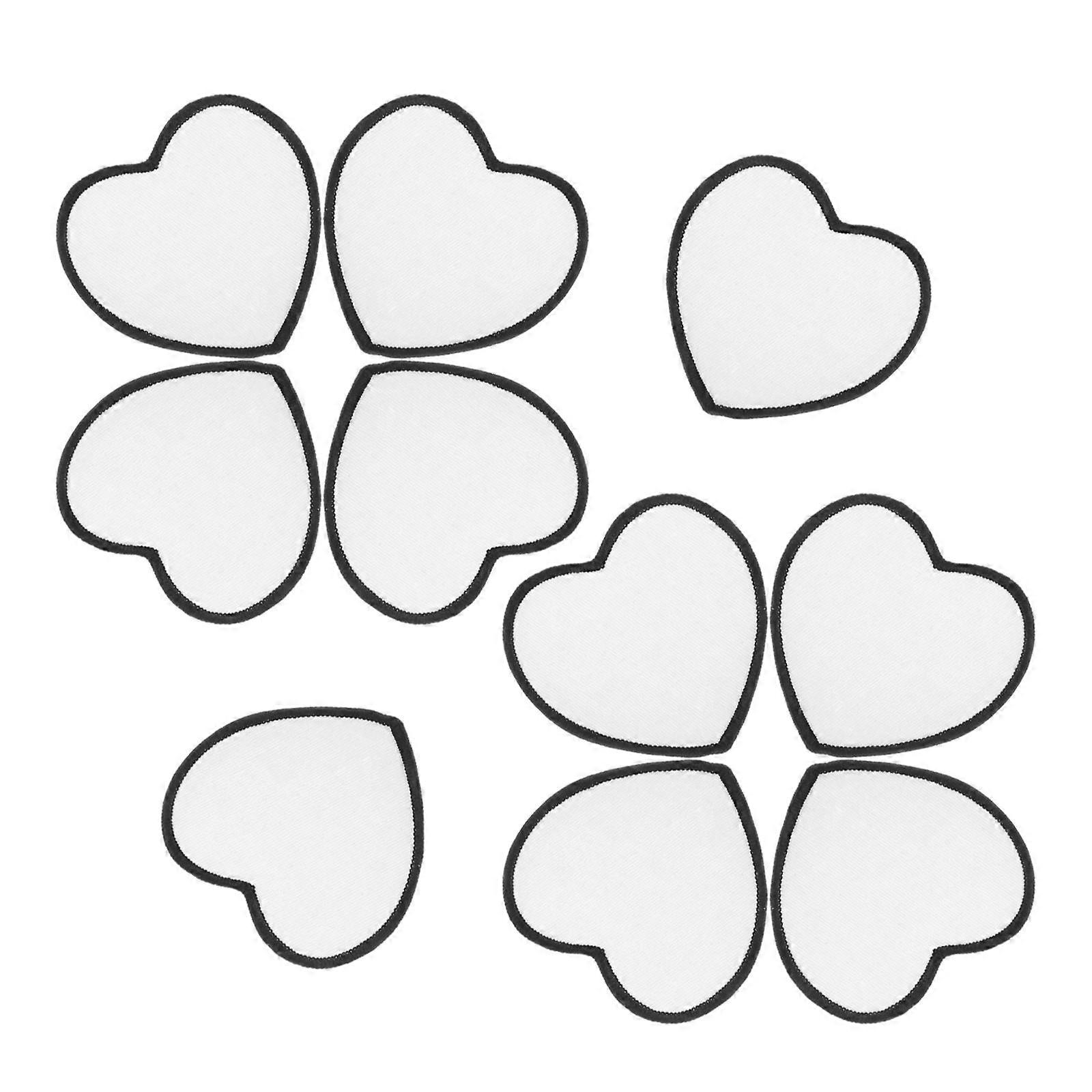 Embroidered Patches Blank DIY Iron-on Fabric Patches for Clothes 30Pcs