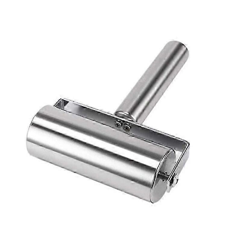 An Anti-rust, Non-Stick Stainless Steel T-Shaped Rolling Pin, a Pasta and Pizza Roller for the Kitchen.