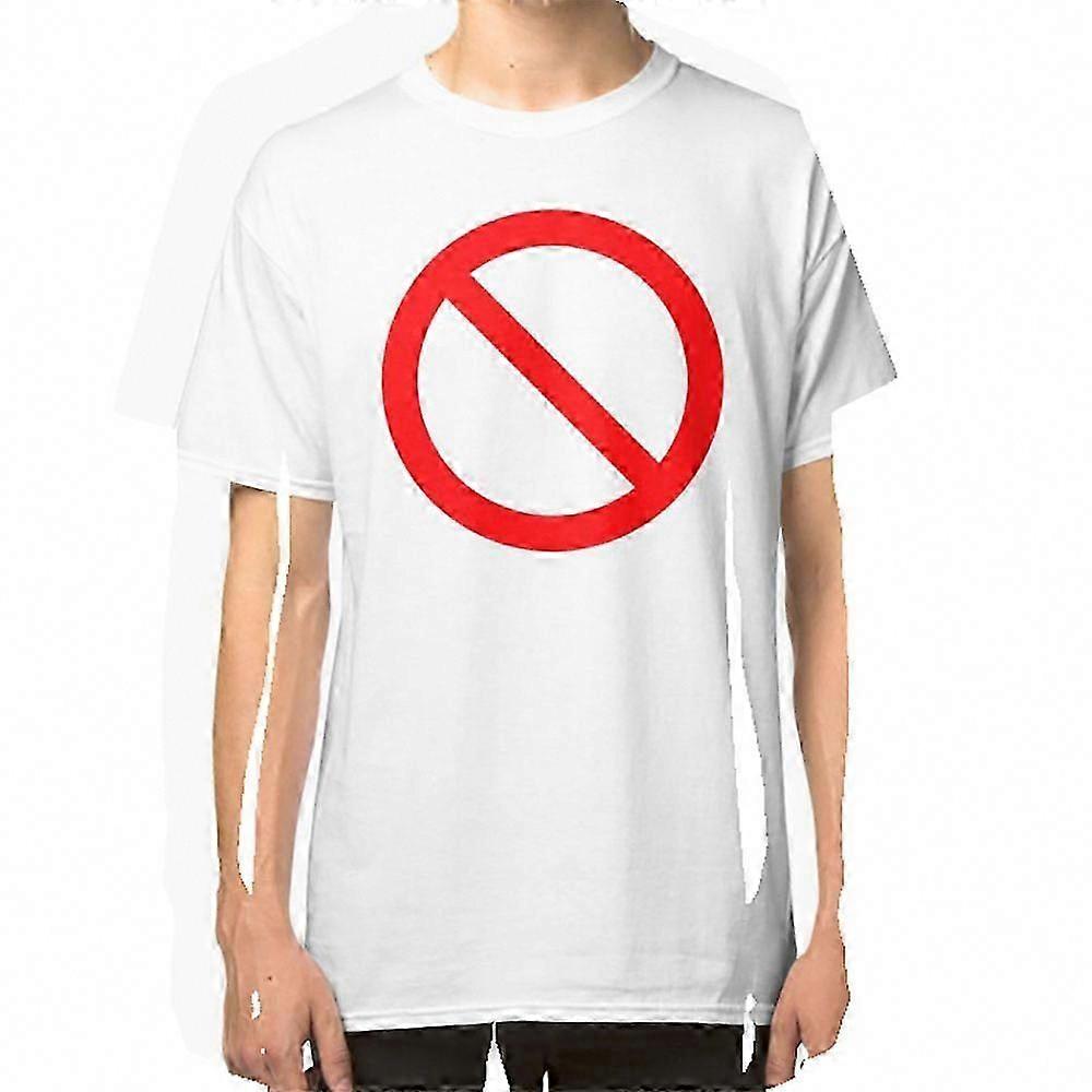 No Symbol Prohibition Sign Prohibited in Red T-shirt