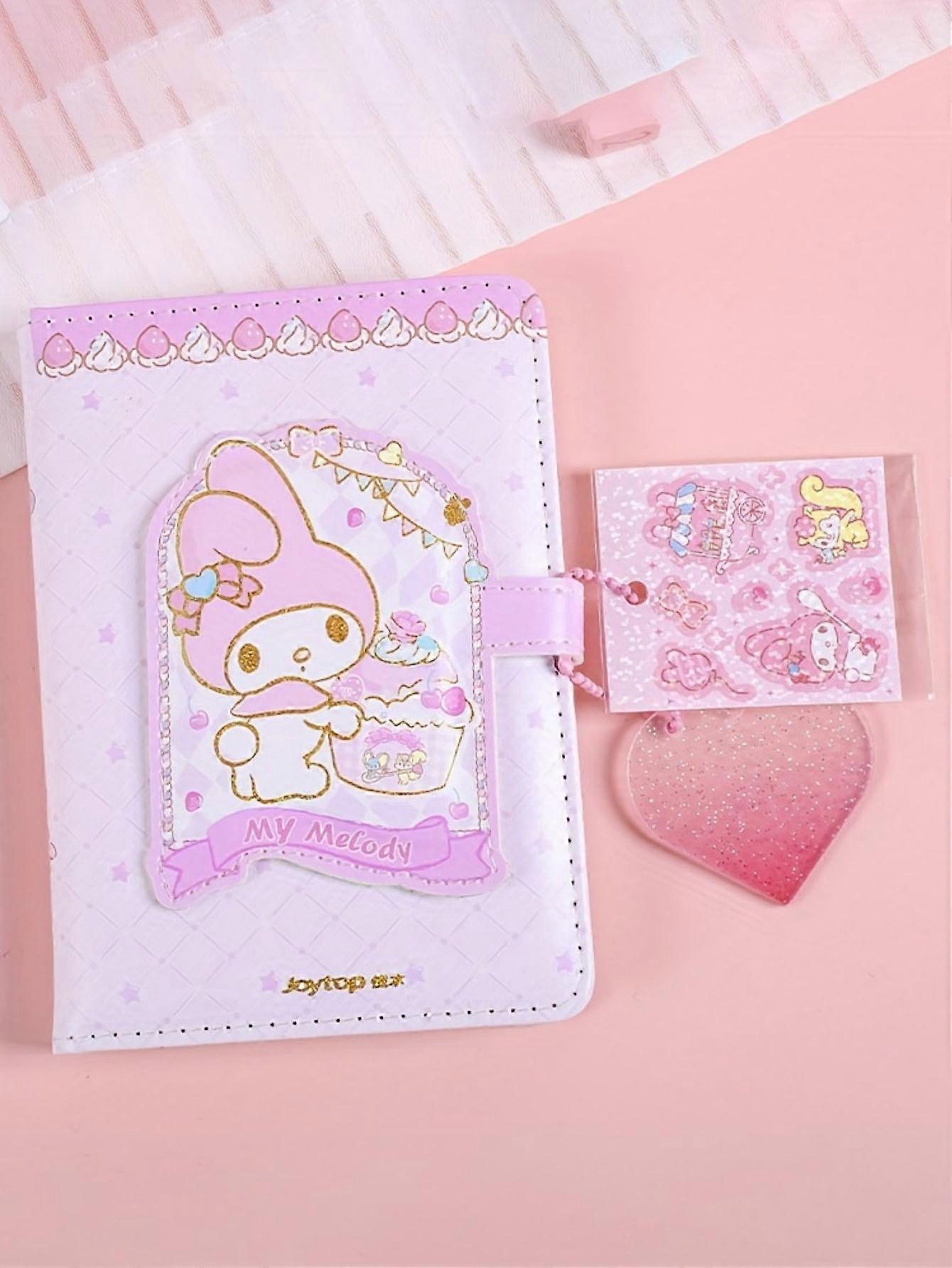 1pc Cute A6 Notebook With Magnetic Closure - Kuromi, My Melody & Cinnamoroll Designs High-Quality Paper Journal For Teens & Adul