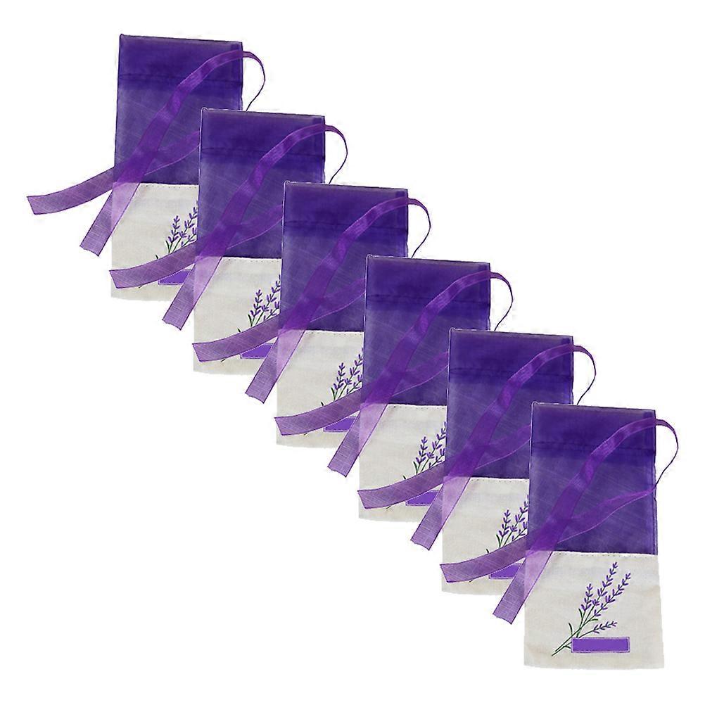 Sachet Bags for Storage Use 6Pcs Lavender Scented Sachets with Flower Design