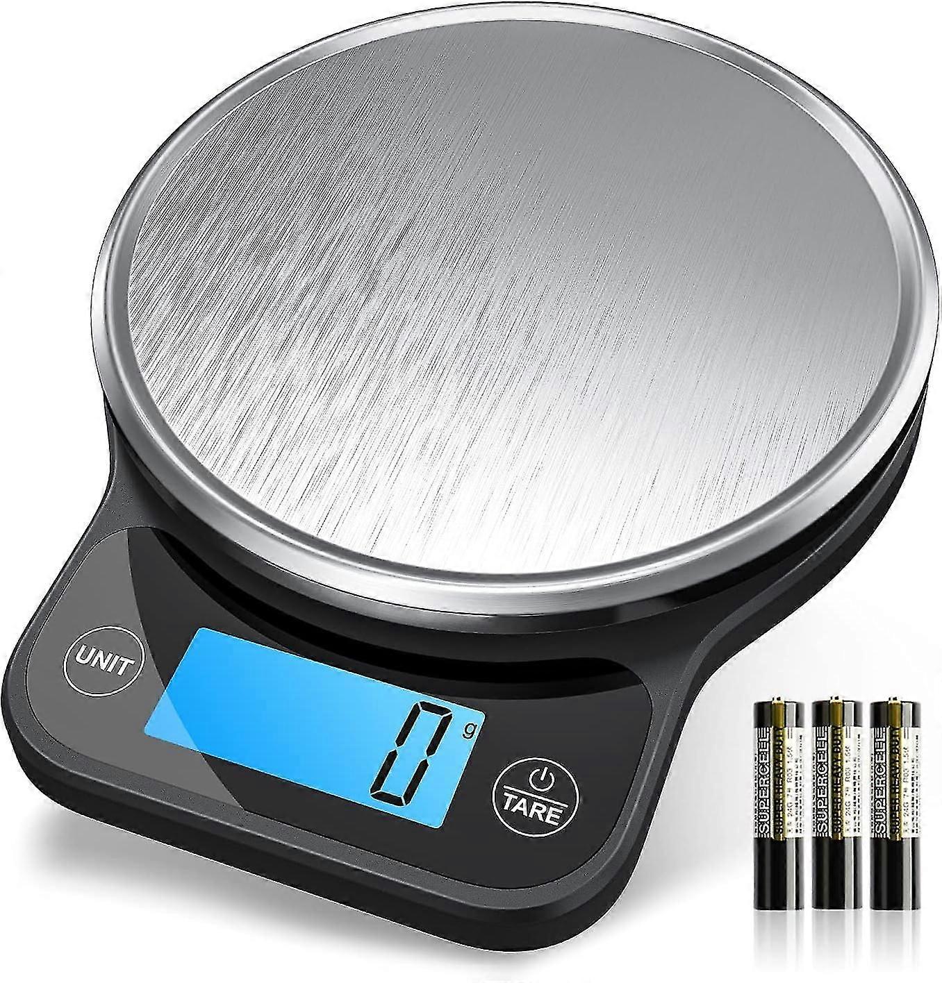 Professional Digital Kitchen Scale - 6kg - Stainless Steel Digital Scale With Tare Function And Large Lcd Display - Wonderful Accuracy Up To 1g