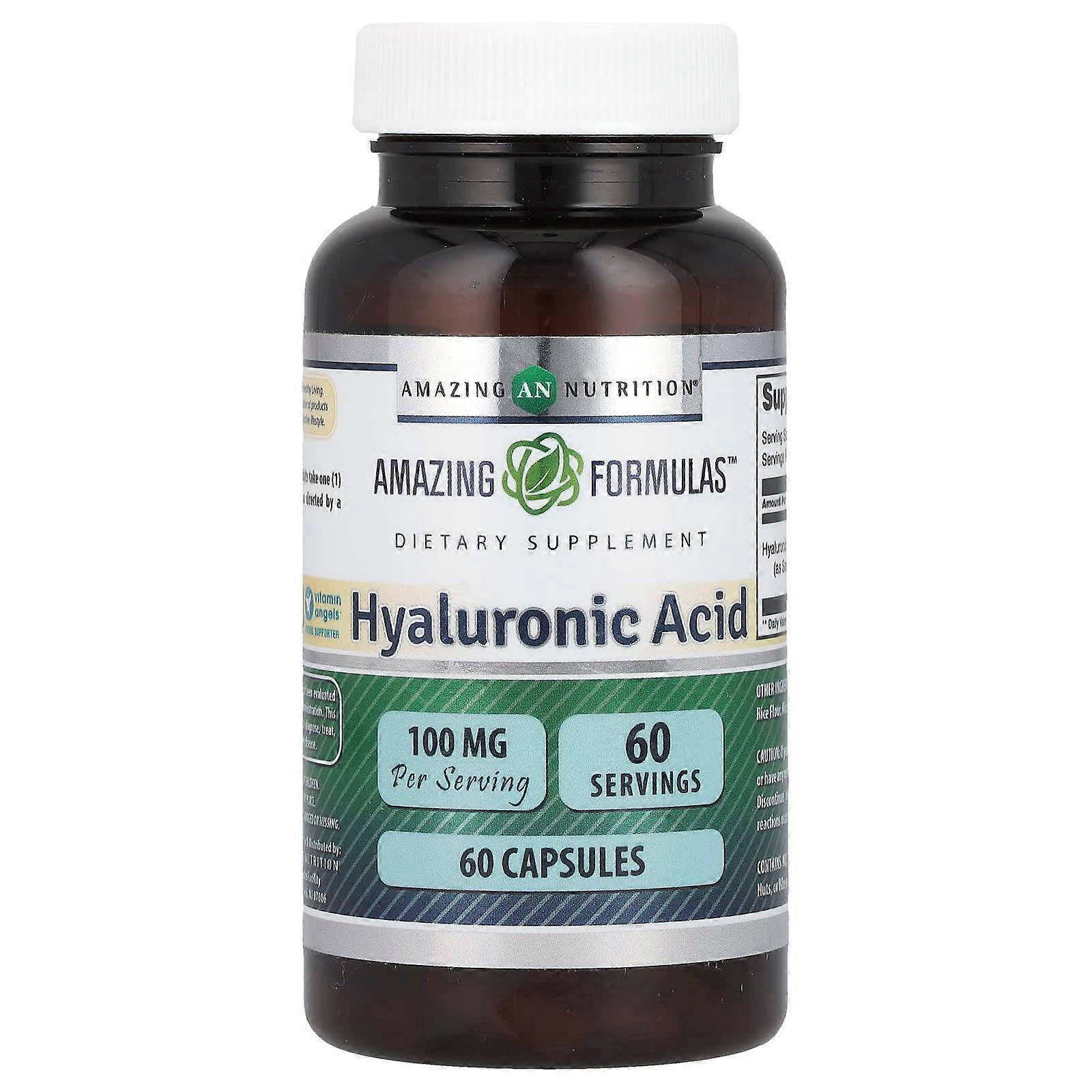 Hyaluronic Acid, 100 mg, 60 Capsules