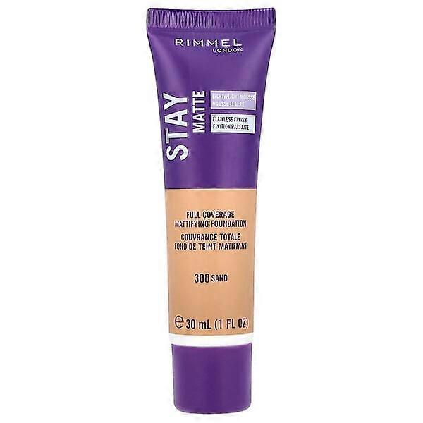 Rimmel London, Stay Matte, Full Coverage Mattifying Foundation, 300 Sand, 1 fl oz (30 ml)