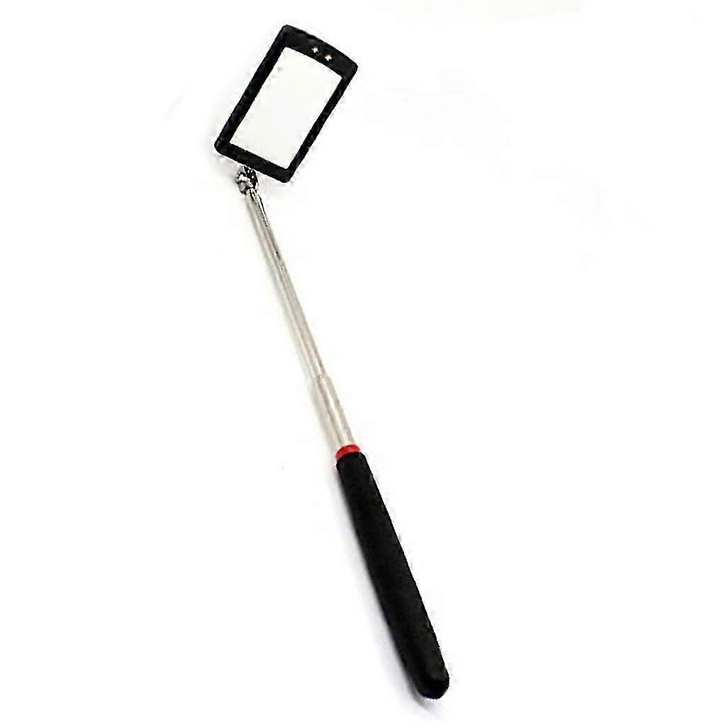 LED Inspection Mirror illuminate Extendable Telescoping Swivel Light Lighted