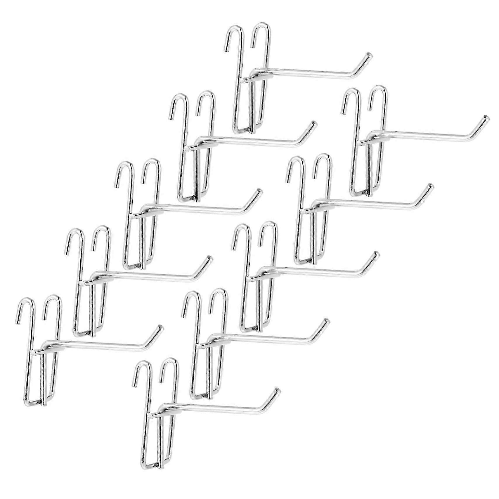 10Pcs Iron Display Hooks for Pegboard Organization, Strong Bearing Capacity, Easy Installation, Fade Resistant, Supermarket Use