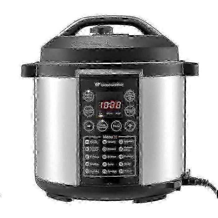 圧力鍋 5.7l 1000w 15 プリセット プログラム付き、黒色ステンレス鋼デザイン、コンチネンタル エジソン Cemcsp1000i 電気炊飯器用