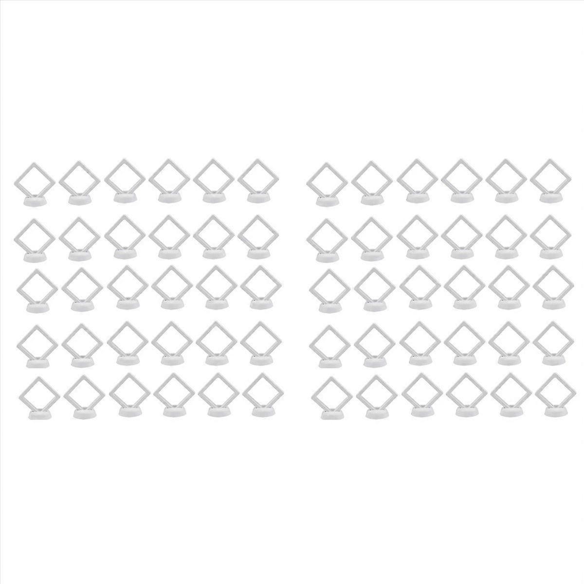 30Pcs 3D Floating Coin Display Frame Stand Storage Boxes B