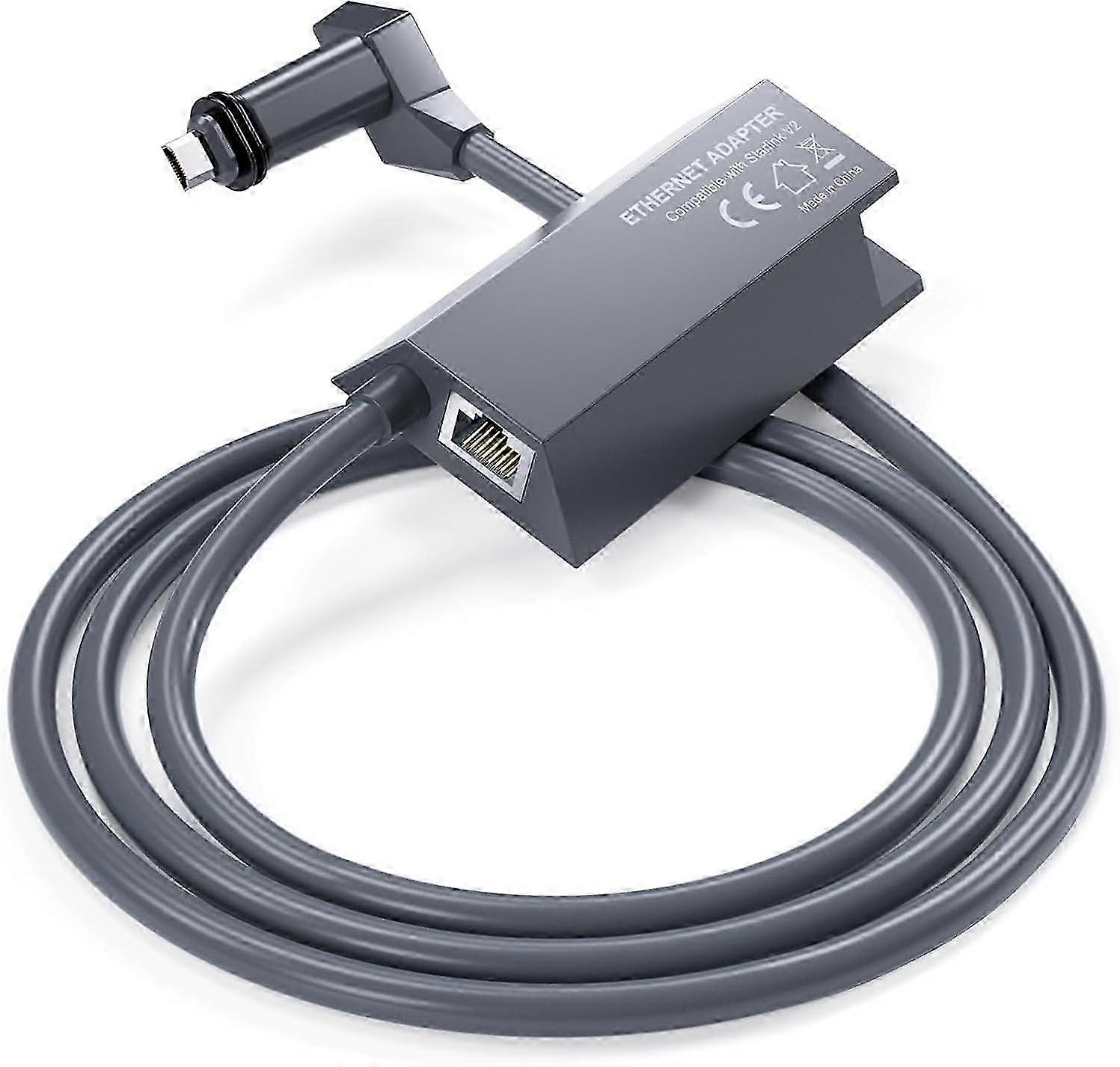 25-26 Starlink Ethernet Adapter - Gen 2 to RJ45 Gigabit Ethernet, Fast & Stable Network Connection, Gray