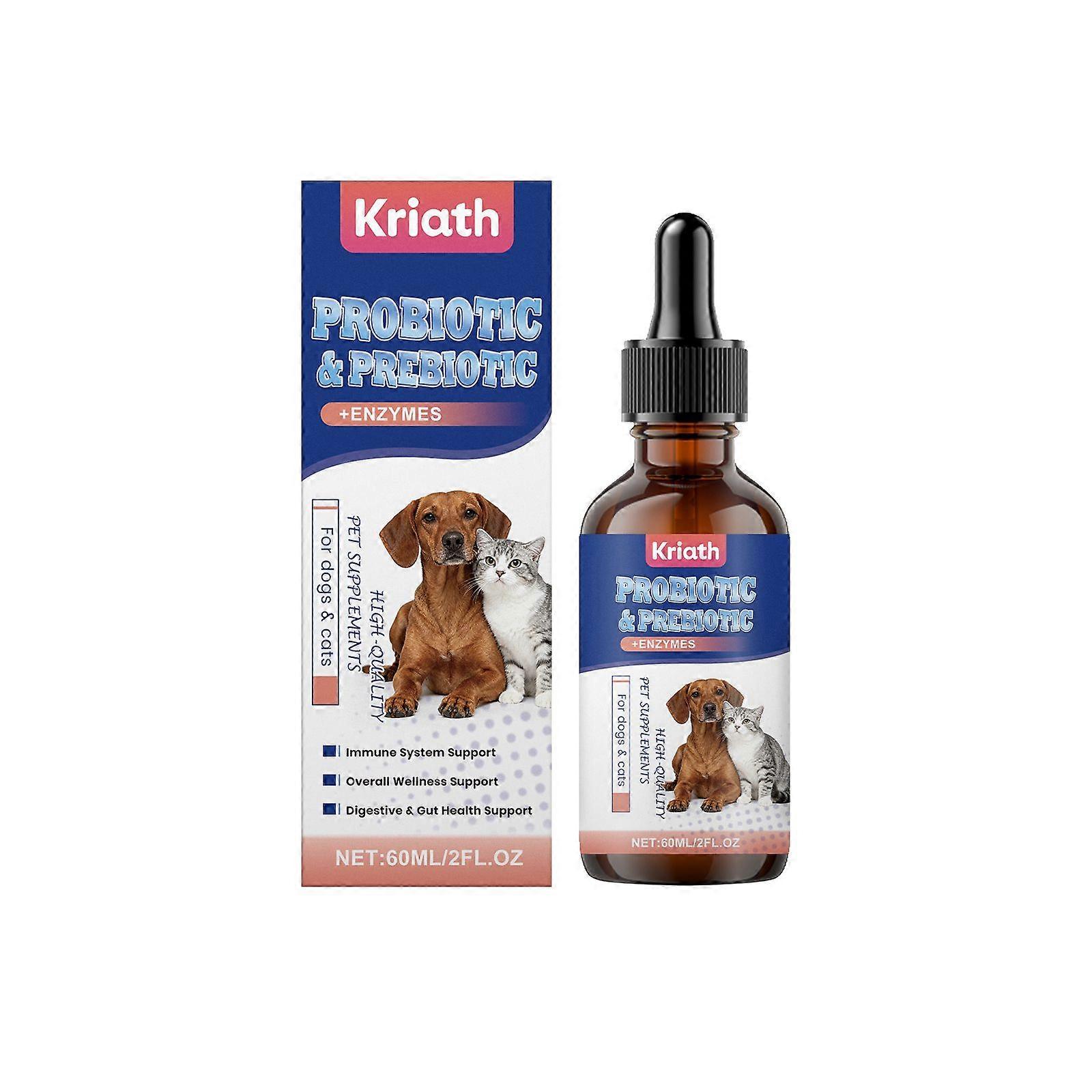 Kriath Probiotic Care Drops For Dogs And Cats Provide Gentle Daily Care And Convenient Feeding Of Pet Nutritional Supplements