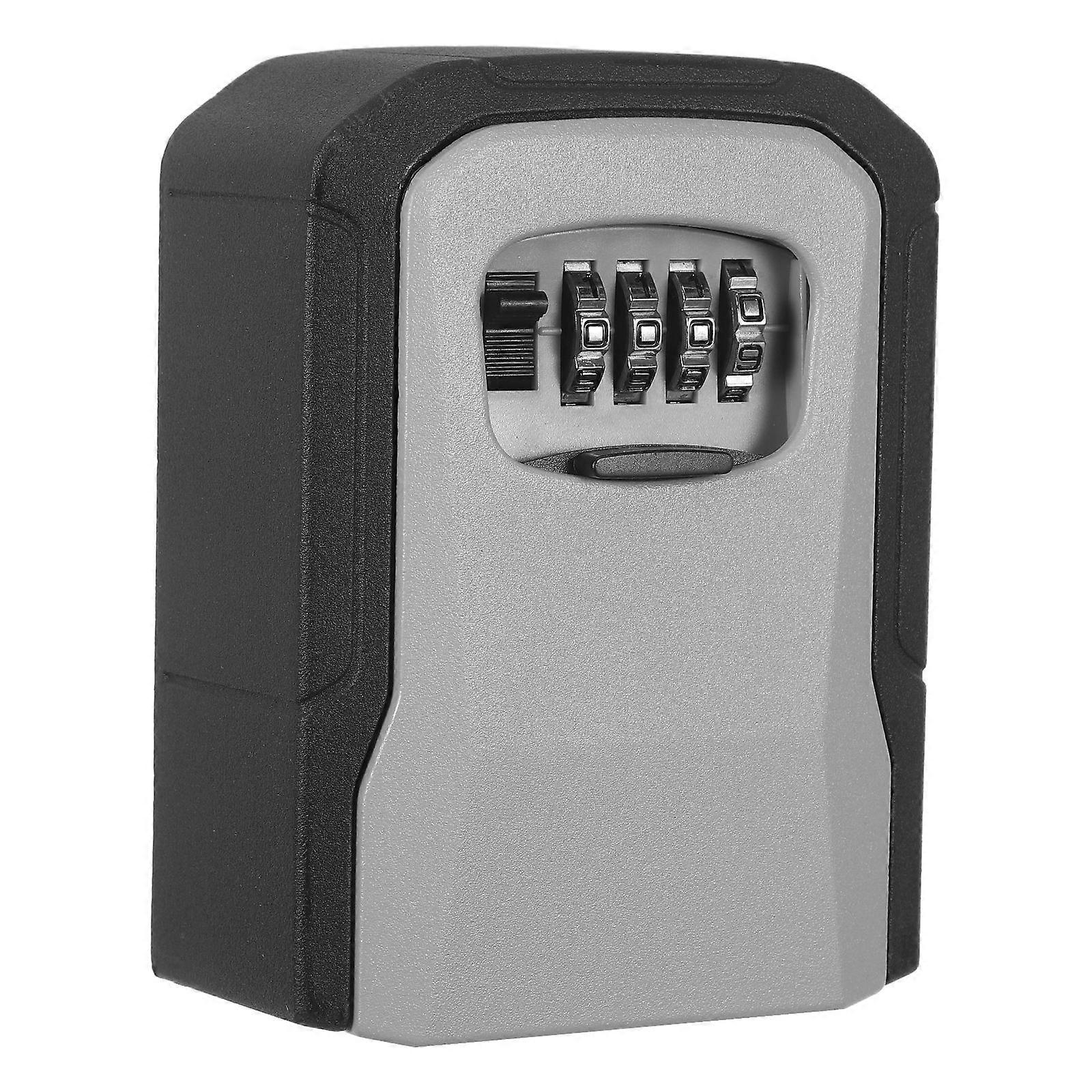 Lockbox For Keys - Aluminum Alloy Anti-Theft Combination Lock Box - Weatherproof Outdoor Key Safe With Code Password Lock For Home Office Rental Secur