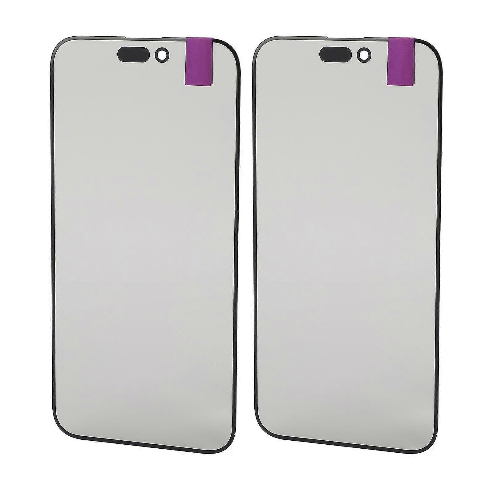 2 Pcs Screen Glass for IOS 15 Pro Maximum Front Outer Lens Glass Screen Replacement with OCA Adhesive and Repair Kit 